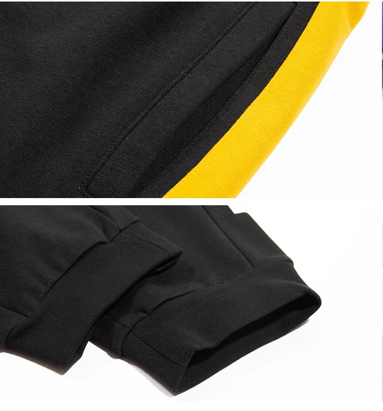 Пионерский лагерь, Новое поступление, спортивные штаны, Мужская брендовая одежда, модные черные желтые лоскутные брюки, мужские качественные джоггеры AZZ902035