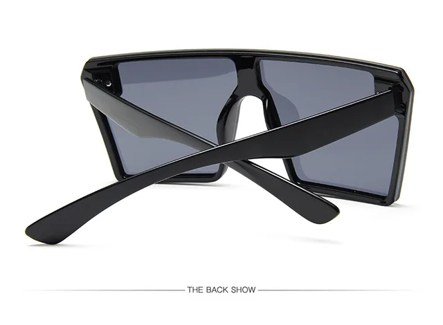 Oversize Square Sunglasses Women Brand Designer Fashion Flat