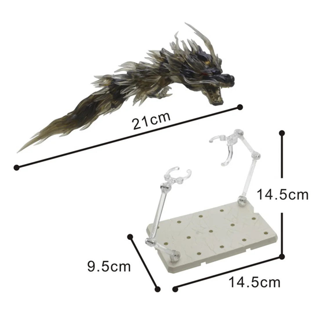 Драконий эффект украшения борьба с драгаон модель с кронштейном для Гандам Модель общего масштаба Модель-черный