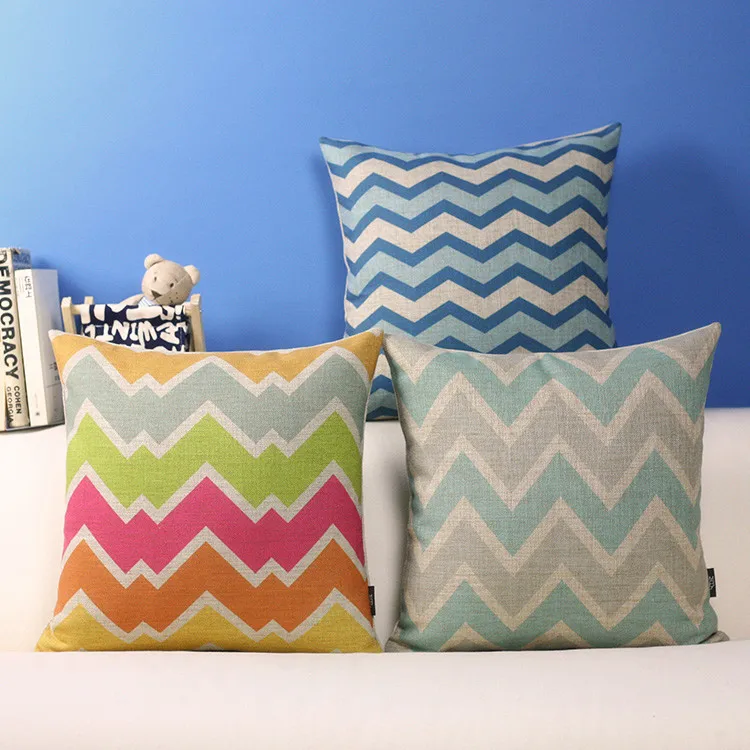 Nordic Simple pillow ,Color corrugated Stripe Pillow cushion