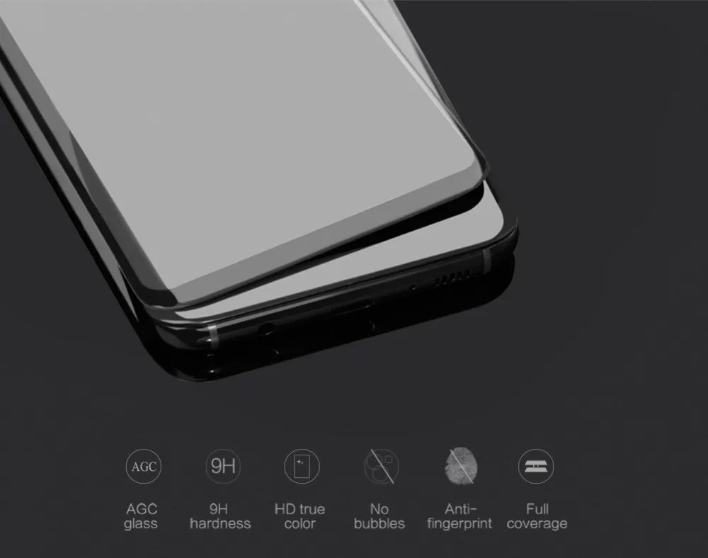 Most Buy AlF40 Nillkin displayschutzfolie für samsung galaxy s8 vollständig abdecken CP + Max 3D runde kante dünne für samsung s8 touch ausgeglichenes glas 5,8''