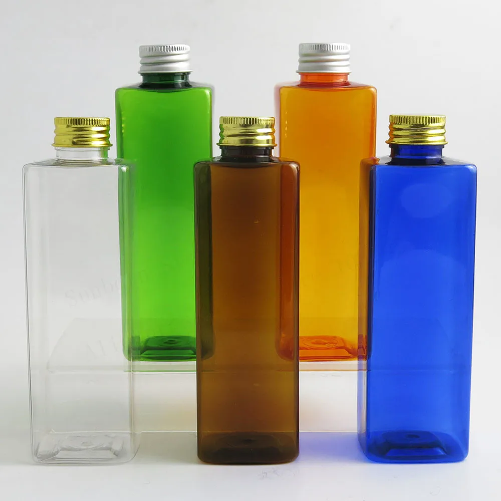 Download 8 OZ 240ml empty square plastic Clear Blue Amber Green ... Yellowimages Mockups