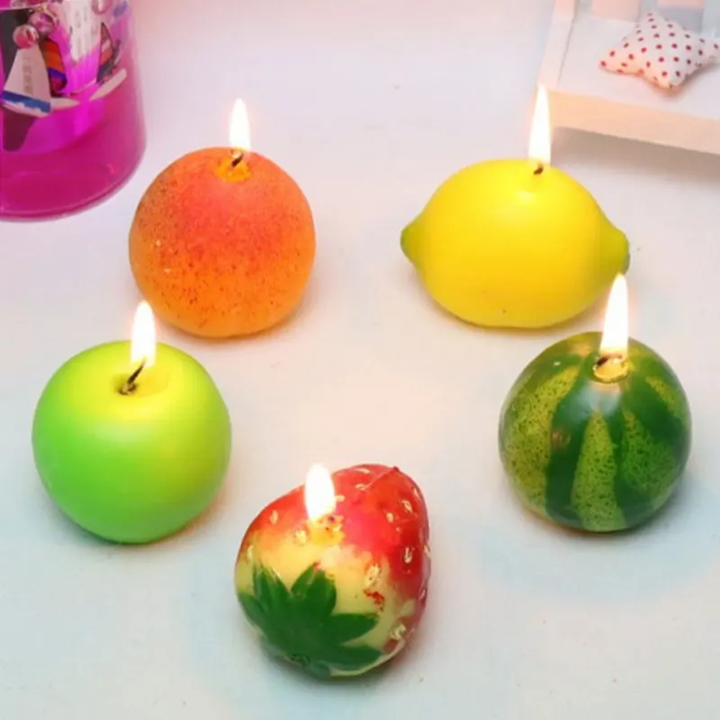 1 pcs different fruits scented candle christmas Valentine's Day