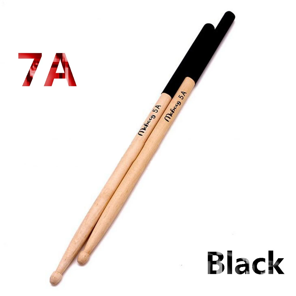 5А/7А противоскользящие кленовые барабанные палочки барабанная палка многоцветный 93 г - Цвет: 7A-Black
