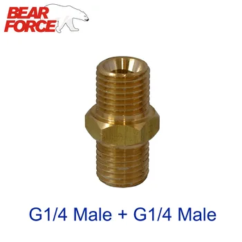 

High Pressure Washer Car Washer Brass Connector Adapter G1/4 Male + G1/4 Male