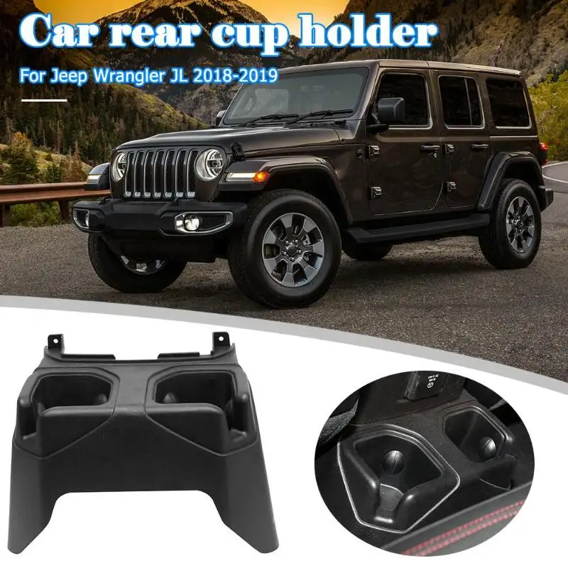  Car Rear Center Console Cup Box Dual Drinks Cup Holder Beverage Stand Drink Water Bottle for Jeep W