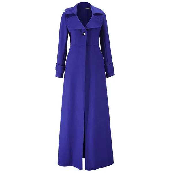 Винтажное шерстяное длинное пальто для женщин, зима, высокая талия, тонкая Офисная женская элегантная простая ветровка, черное Свободное пальто