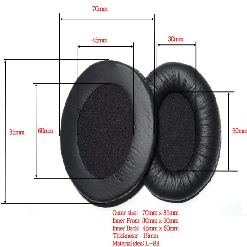 Linhuipad 85 мм овальной формы кожзам наушники уха подушки амбушюры 2 шт./лот для Sennheise PC330