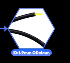 Dforce синяя PTFE трубка тефлонто tl-фидер hotend RepRap росток Боуден экструдер 1,75 мм нити ID1.9mmOD4mm Capricornus