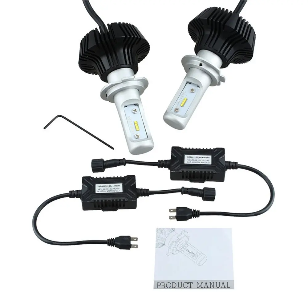 

New Hot K6 160W 16000lm 6000K White Aluminum Alloy LED Headlight Kit H7 Hight/Low Beams High Quality Bulbs