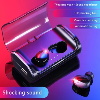 

Bluetooth 5.0 Earphones True Earbuds Wireless Stereo Headset lossless noise reduction Earphone with Mic and Charging Box