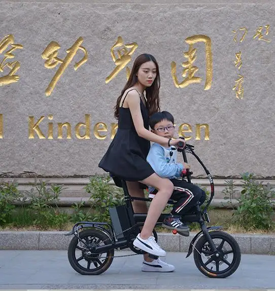 Best 2018 mini  Folding Electric Bike 10-inch 21 speed 48V Lithium Battery 240W Electric Scooter 3