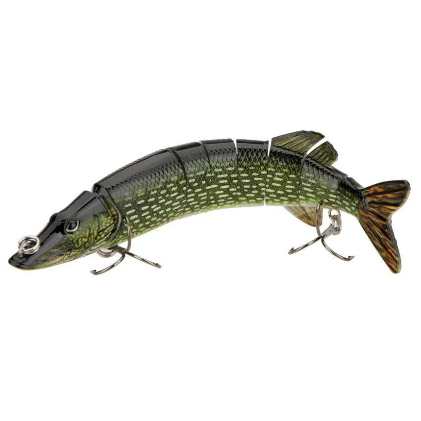 

20cm 66g 8-segment Multi-jointed Pike Carp Fishing Lure Swimbait Crankbait Pesca Hard Bait Fish Treble Hook Fishing Tackle