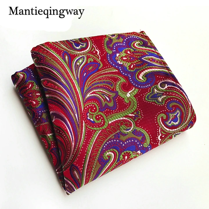 Mantieqingway мужские Цветочный плед Hanky унисекс высокое качество платок полиэстер Пейсли Бизнес платок грудь Полотенца