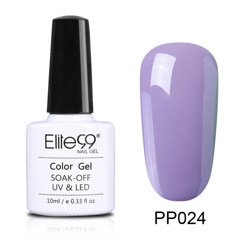 Elite99, 10 мл, фиолетовый цвет, серия, Гель-лак для ногтей, долговечный Гель-лак для ногтей, вылечивается с УФ-лампой, светодиодный лак для ногтей, Гель-лак - Цвет: PP024