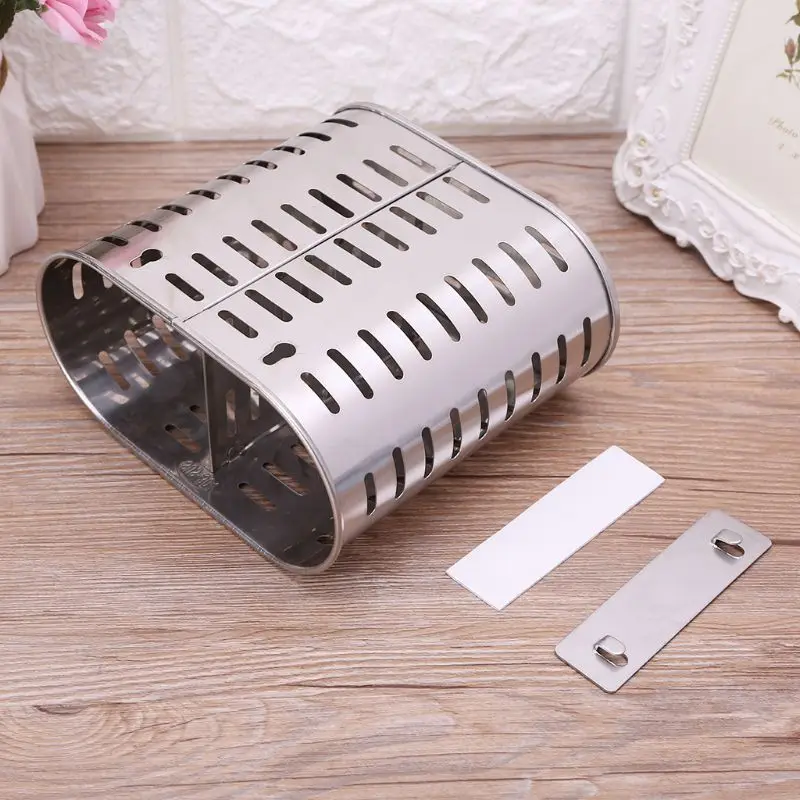 

Stainless Steel Cutlery Holder Drainer Storage Spoon Fork Chopsticks Organizer Rack Kitchen Tools