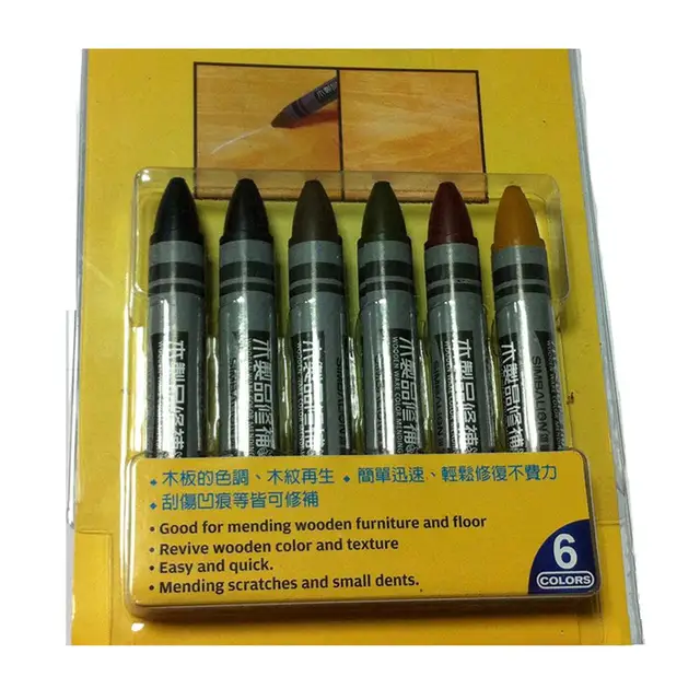 6pcs in a Pack Touch up Crayons Wax Stick Filling Scratches Dings in