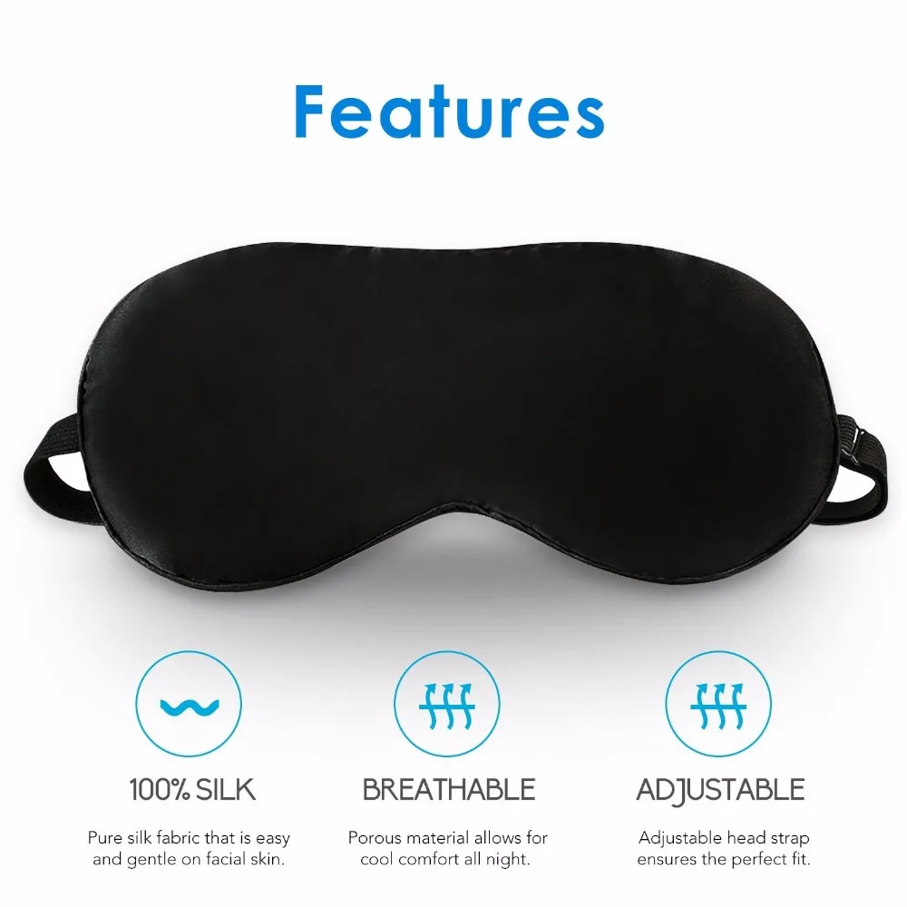 

Mulberry Silk Mask Sleep EyeShade Eye Mask Blindfold Shield Cover Travel Sleep Rest Aid Eye Care Tool Business Trip Relax Gadget