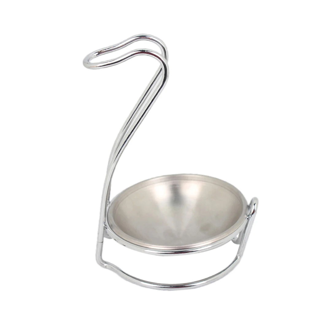 Spoon Rest, Stainless Steel Ladle Spoon Holder with Removable Bowl, Cooking Utensils Metal Stand Tray for Kitchen Counter