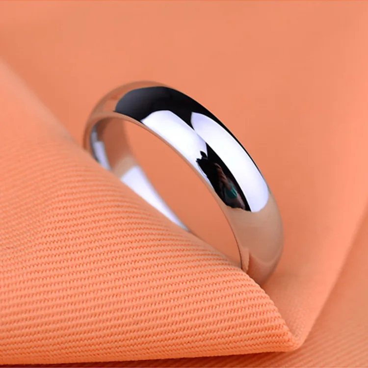 Romantic Wedding Rings For Lover Gold-Color Stainless Steel Couple Rings For Engagement Party Jewelry Wedding Bands