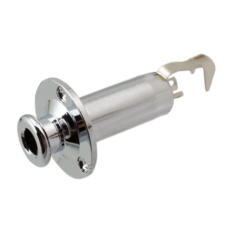 Silver Screw Mount End Pin Strap Button Jack for Guitars & morefor