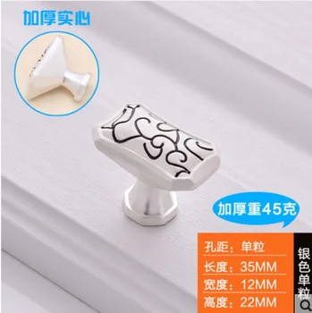 

22mm high 35mm long 12mm silver white gold metal handle ball with 2.2cm screws furniture door drawer pull knob concise