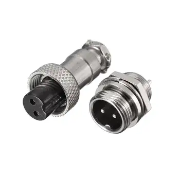 

1pc GX12 2 Pin Male & Female 12mm Wire Panel Connector Aviation Plug L88 GX12 Circular Connector Socket Plug