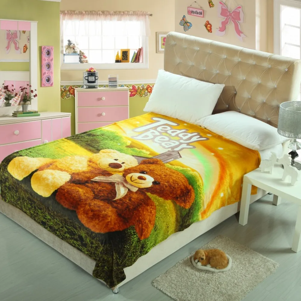 Teddy bears Children Blanket Kids Blankets Baby Fleece Sleeping Blanket