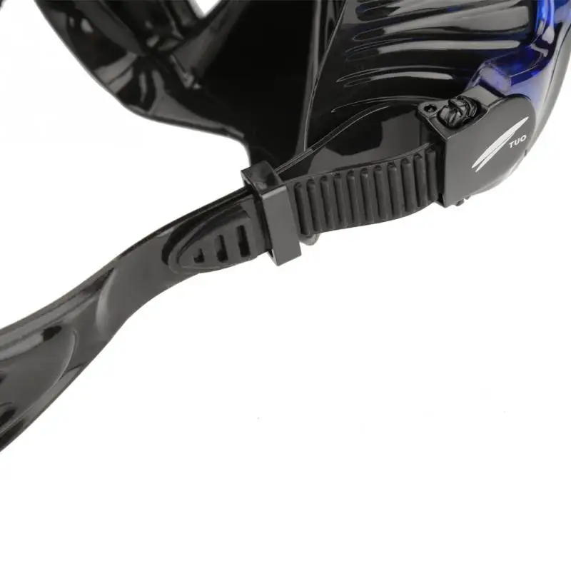 Профессиональная маска для плавания и дайвинга, противотуманная маска для подводного плавания, прозрачная маска для подводного плавания, водных видов спорта, плавательные очки - Цвет: Черный