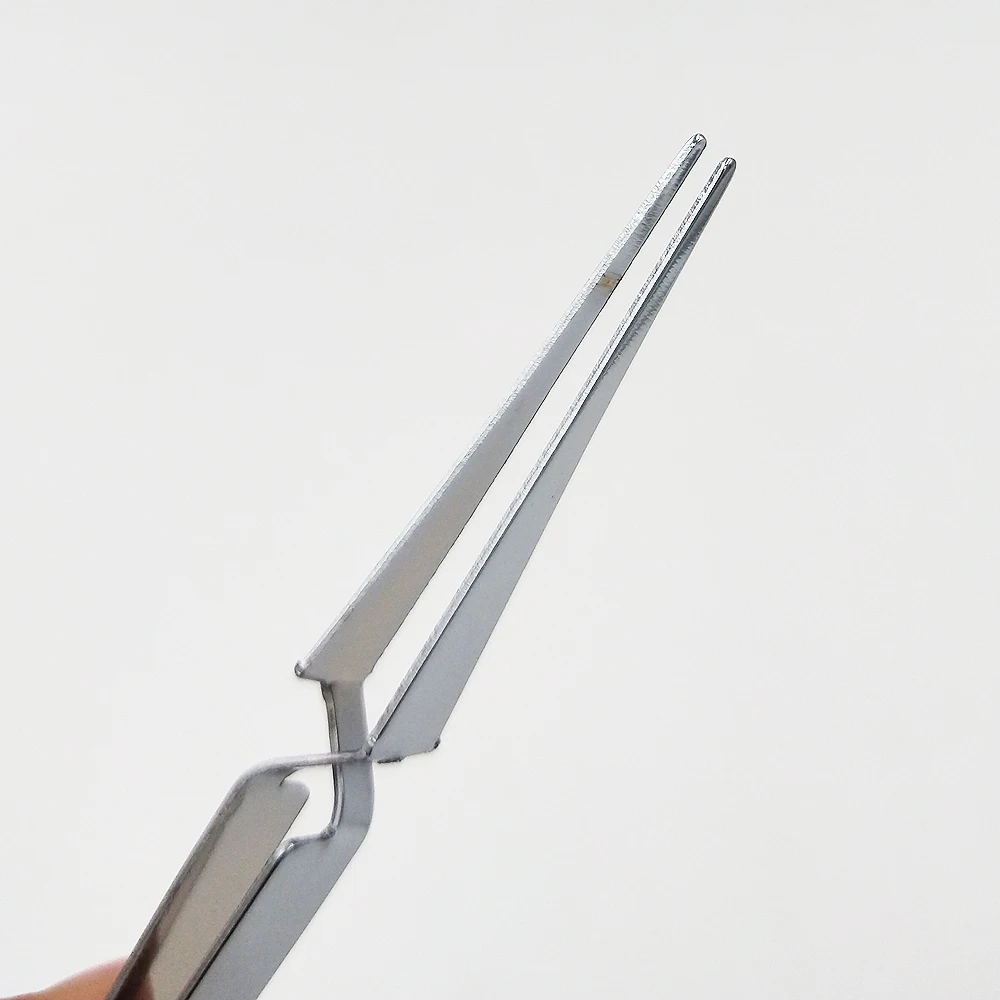Nail Shaping Tweezer stainless steel Self Close Holding Tweezer DIY Jewelry Hobby Craft Tool 145mm