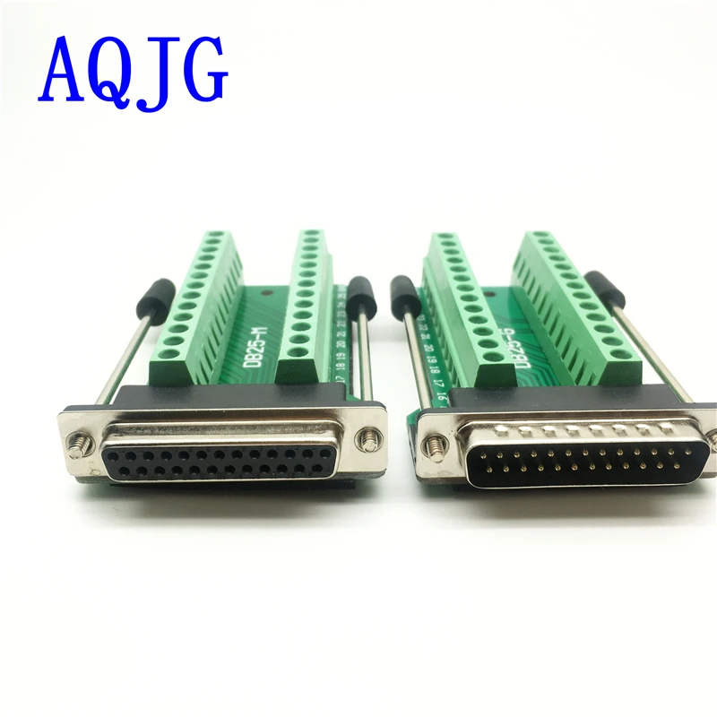 

D-SUB Connectors DB25 25Pin Male Adapter Board RS232 Serial to Terminal Signal Module AQJG