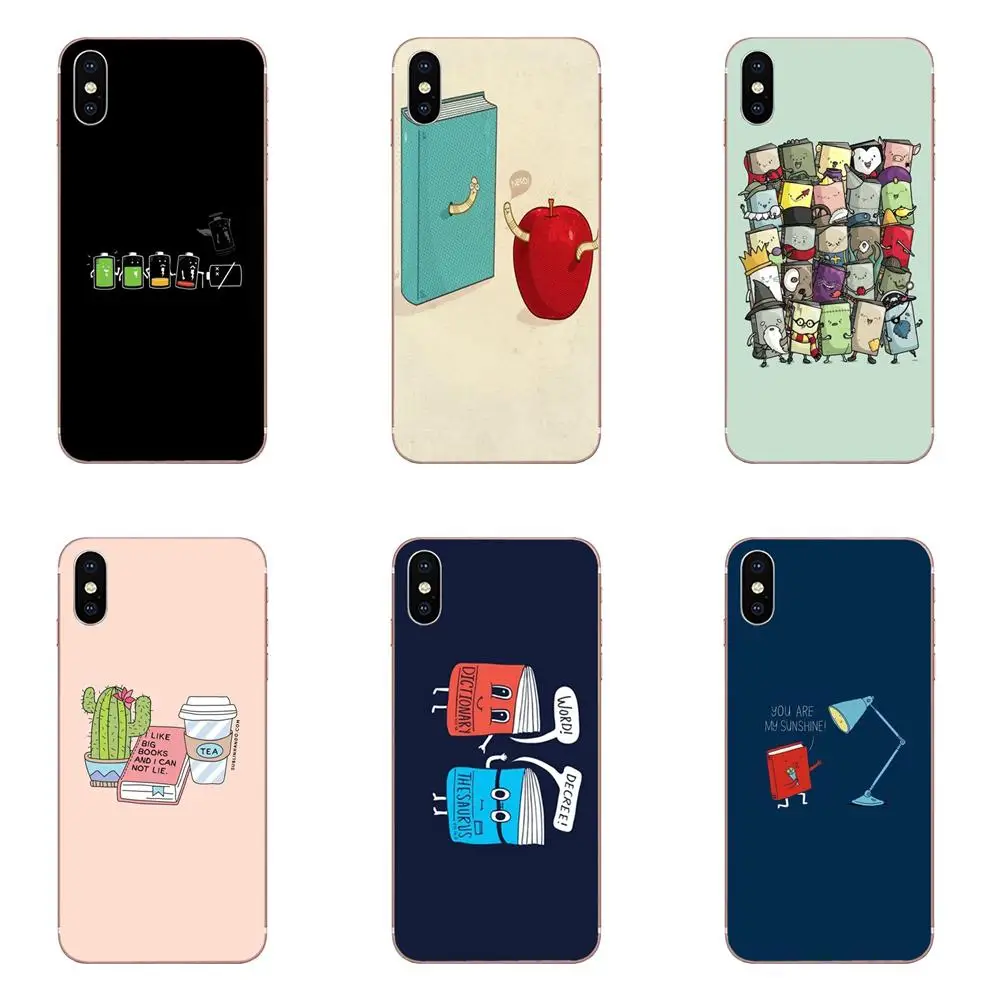 

For Samsung Galaxy Note 5 8 9 S3 S4 S5 S6 S7 S8 S9 S10 mini Edge Plus Lite TPU Printing Minimalist Book Love Table Lamp
