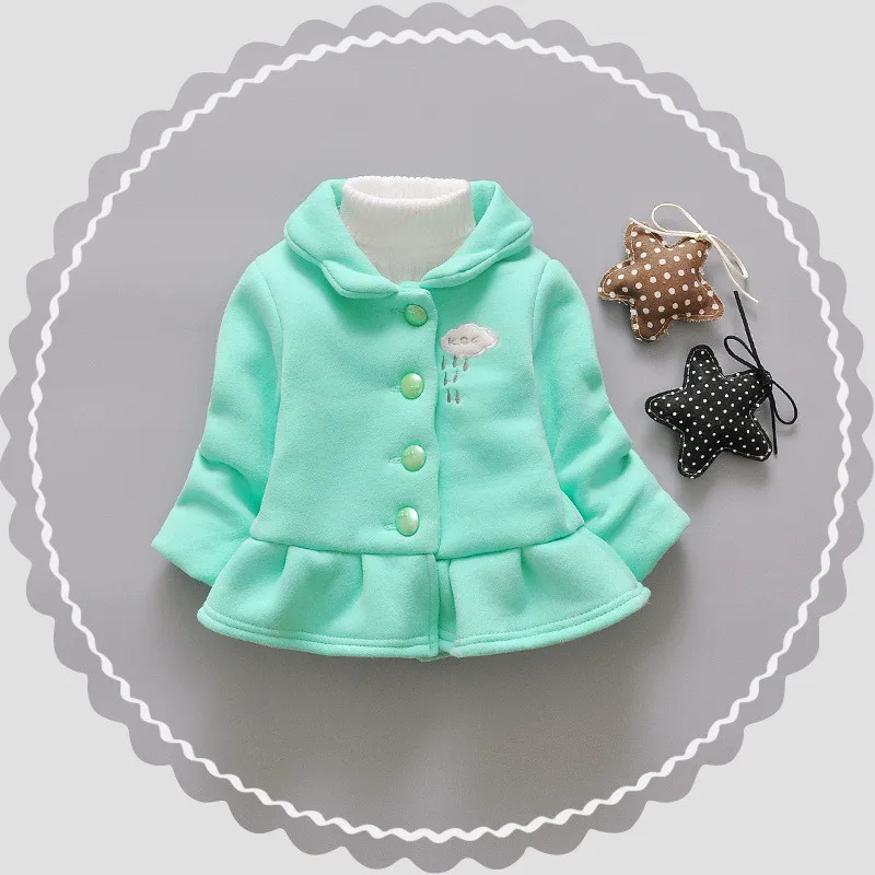 BibiCola girls coat autumn tops kids warm jacket outerwear&coat fashion