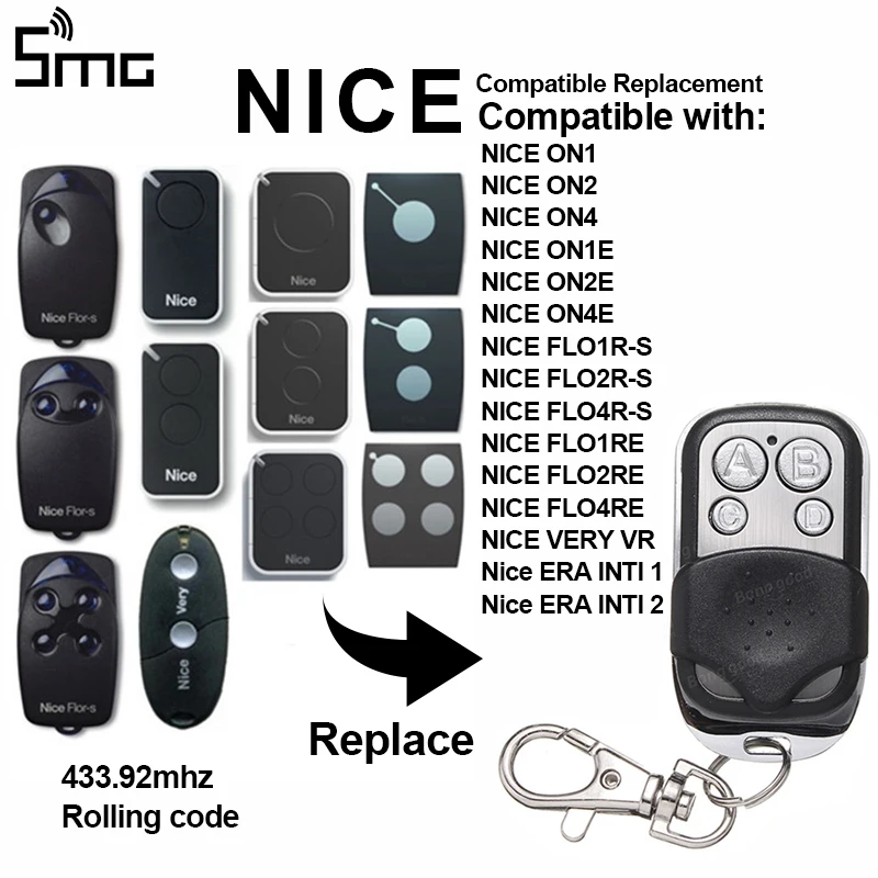 

ROGER H80 TX22 remote garage door opener barrier gate control ROGER TX54R TX52R remote control garage door 433,92Mhz gate