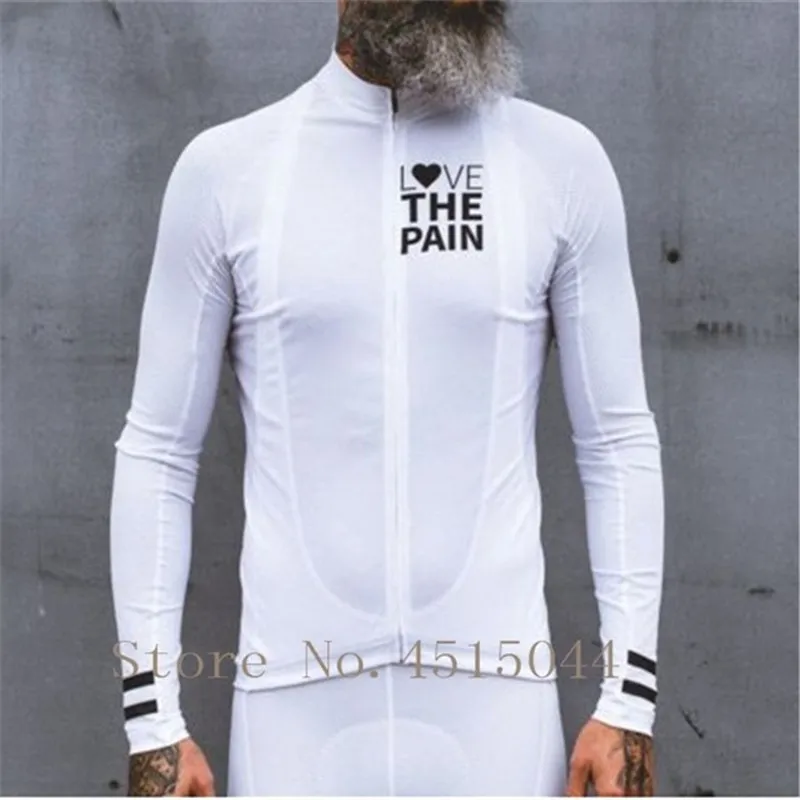 

LOVE THE PAIN Cycling jersey men bicycle clothing 2018 team long sleeve cycling jersey Autumn cycling clothing Ropa Ciclismo