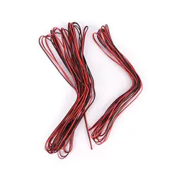 5/10 м/лот 22awg 2pin 5050 3528 цветных (Rgb) светодиодных лент провода продлить красные, черные кабель Электрический провод Cb-22awg-rb