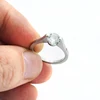 Bague de mariage et de fiançailles en Zircon pour femme, anneau romantique en acier inoxydable, RB108 ► Photo 3/3