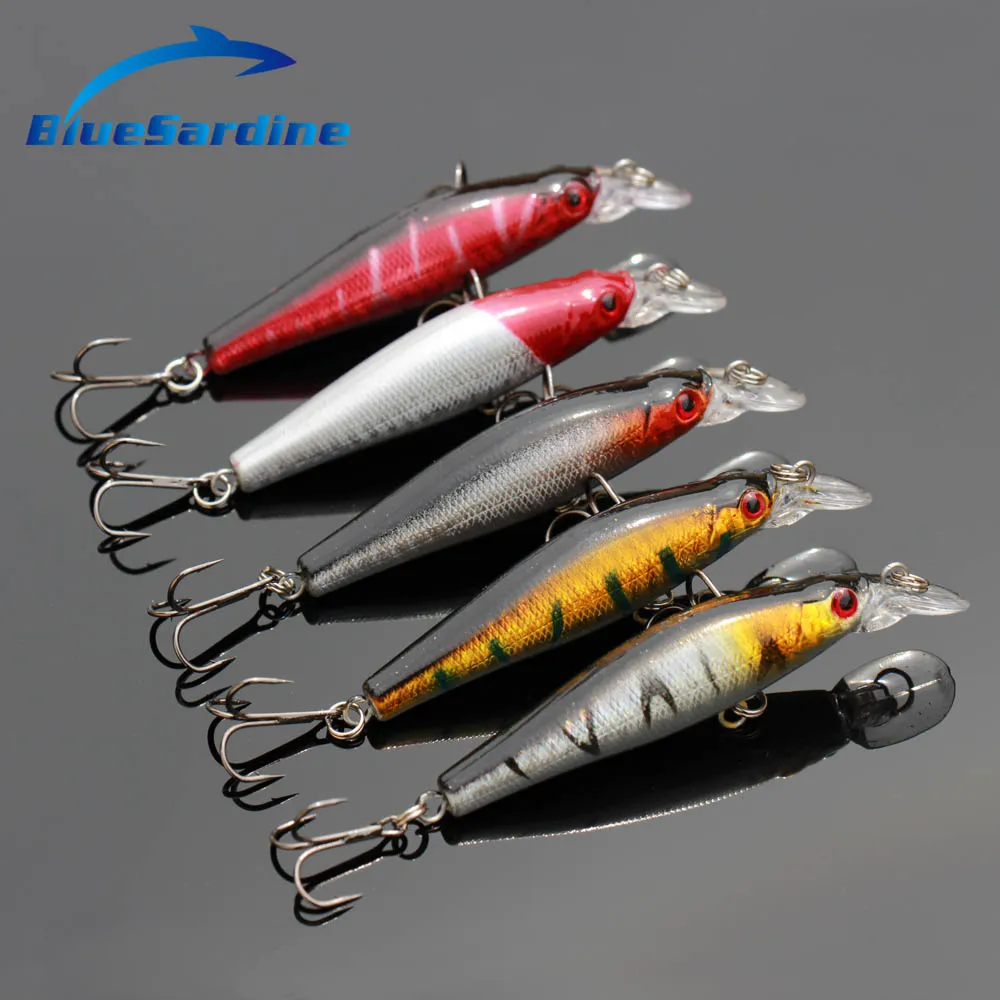 Приманка для рыбалки твердая приманка Minnow ловли рыбы новинка 2014 8 см 9 г 5 шт./лот