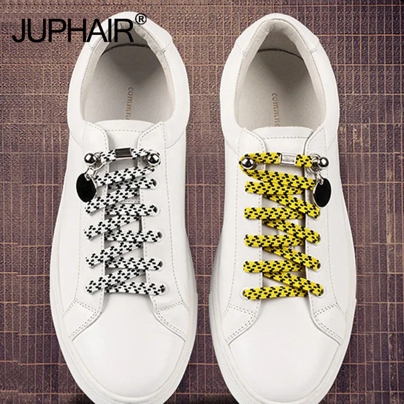 

3 Pairs New Fun Quick Shoelaces Metal Box Not tie Shoelaces Quickly and Easily Black Sneakers Lazy Laces Men Shoes Accessories
