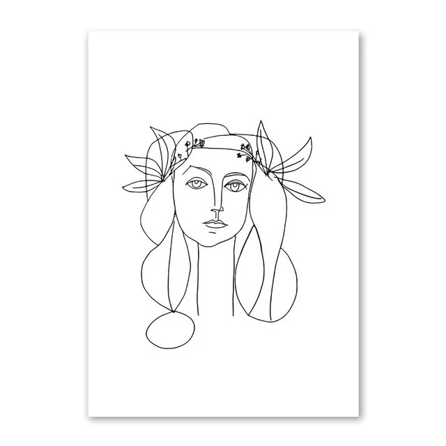 

Abstract Women Line Drawing Nordic handpainted Modern Canvas Painting Wall Art Minimalist Wall Picture For Bedroom Home Decor