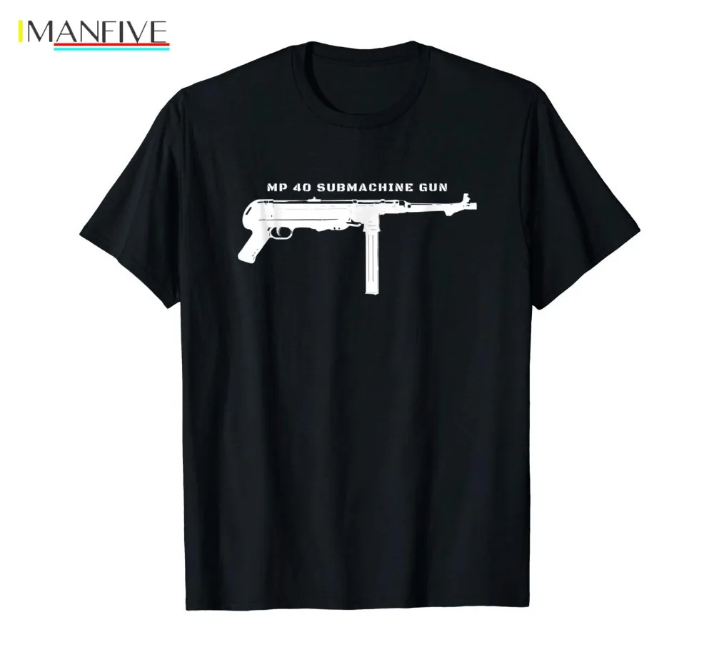 

German Army MP 40 Submachine Gun WWII T Shirt2019 Fashion Brand Men's Short Sleeve Tee Shirts