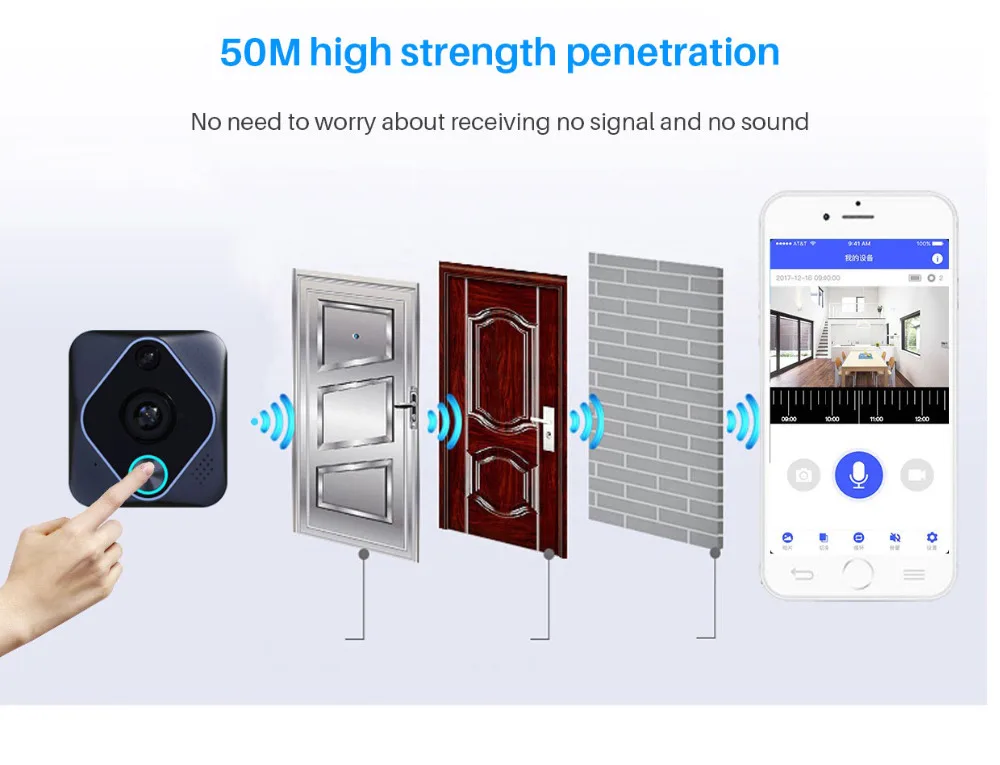 1080P HD Smart WIFI Security Video DoorBell (6)