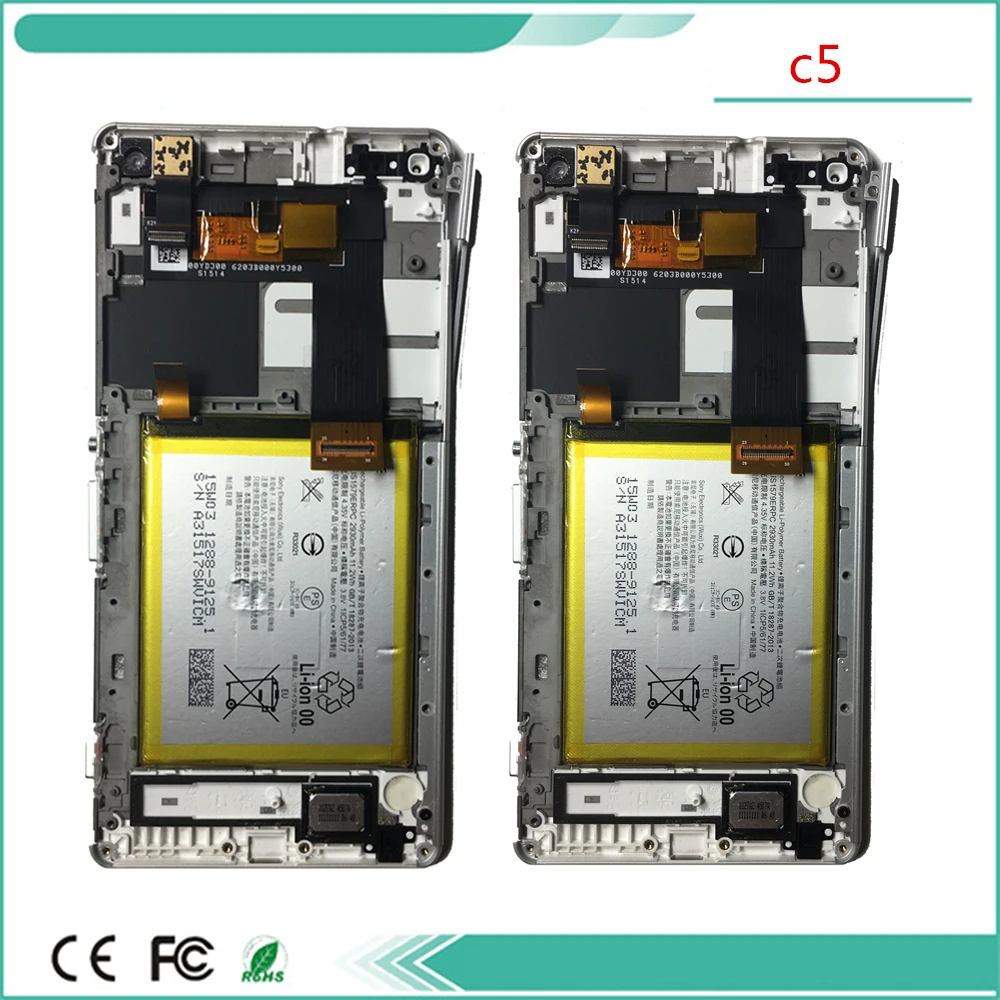 Сенсорный ЖК экран с дигитайзером для SONY Xperia C5 6 0 дюйма рамка + дисплей E5506 E5533 E5563