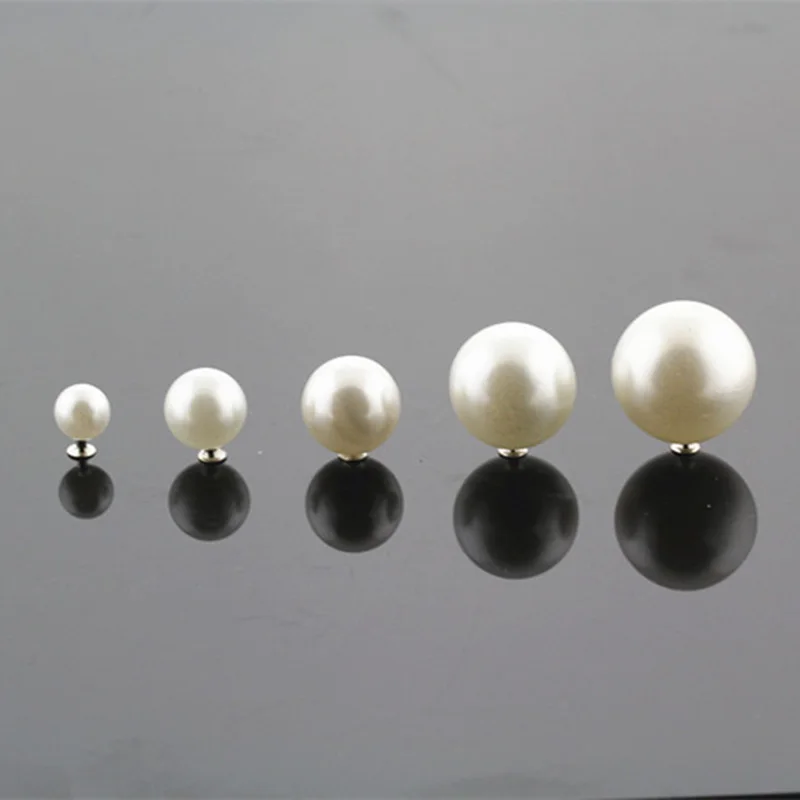 

100PCS 6/8/10mm Round Imitation Pearls Loose Beads with Hole for DIY Art Garment Necklace Accessories