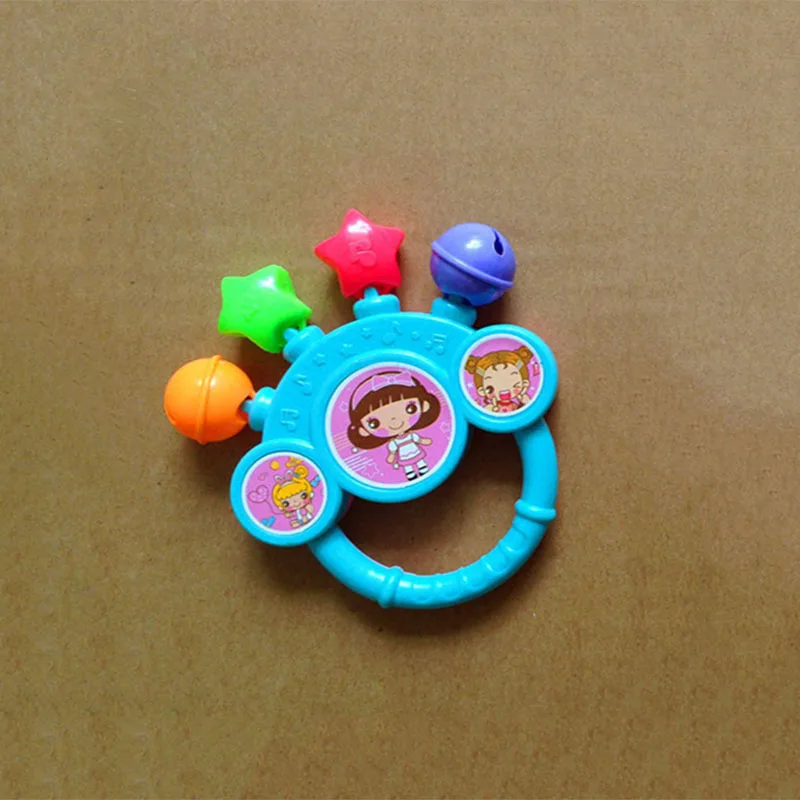 

Funny Cartoon Infant Baby Newborn Shake Bell Rattles Hand Kids Music Playing Toy random color send