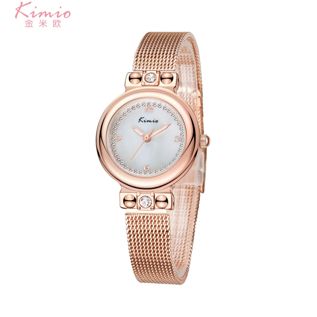 

KIMIO Quartz Diamond Wrist Watch Alloy Rose Gold Women Bracelet Watch Women Dress Woman Watches Luxury Brand Ladies Watch K6148