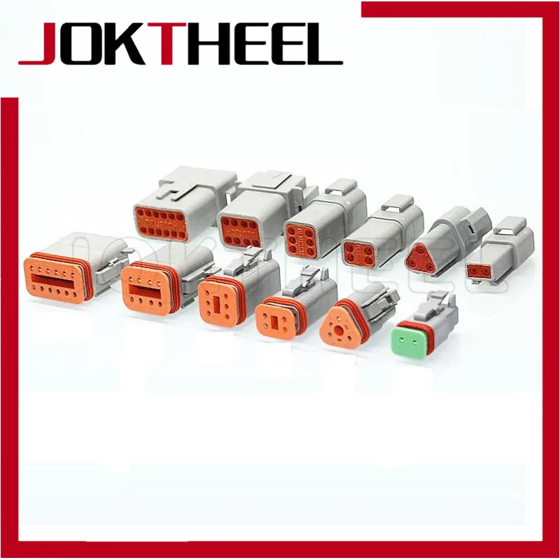 

1 set Kit Deutsch DT connector 2/3/4/6/8/12 pin way waterproof electrical wire connector for car motor truck with pins terminals