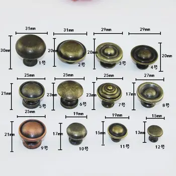 

New Door Knobs Set of 10 Drawer Buttons Vintage Brass Handles Furniture Cabinet Knobs for Kitchen Cupboards