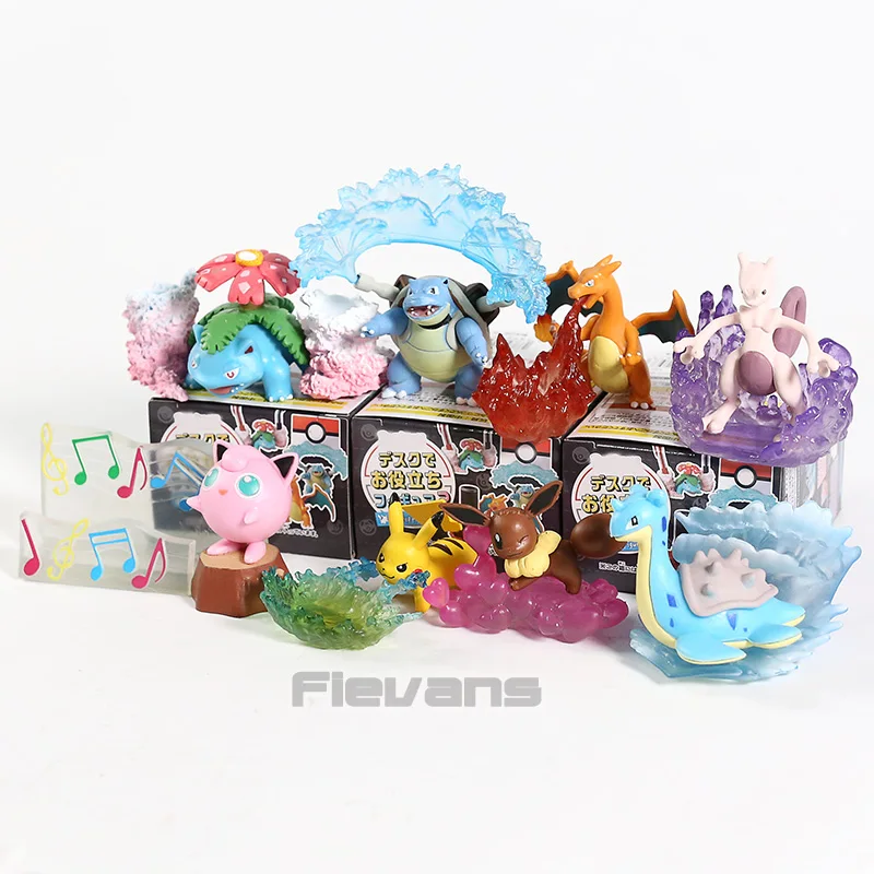 Eevee Charizard Venusaur Blastoise Mewtwo Jigglypuff Lapras мини ПВХ настольные Фигурки игрушки 8