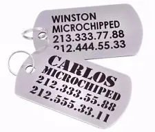 

cheap Military Style Dog ID Tag Personalized Custom Engraved Pet Name Stainless Steel dog tags low price steel engraved dog tags